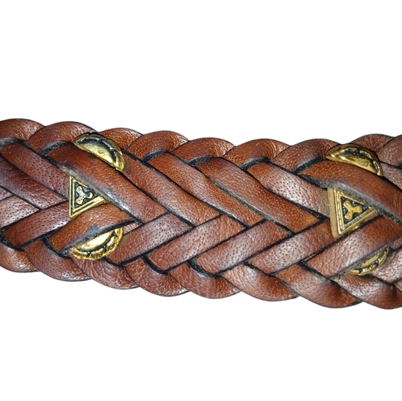 Two Genuine Leather Brown Western Belts Women's size M-L 31-35 in waist - Picture 7 of 11